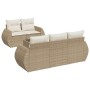 Gartensofa-Set mit Kissen, 6-teilig, beiges synthetisches Rattan von , Gartensets - Ref: Foro24-3253435, Preis: 545,26 €, Rab...