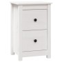 Solid white pine wood bedside table 40x35x61.5 cm by vidaXL, Nightstands - Ref: Foro24-820948, Price: 72,99 €, Discount: %