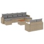 Set Gartensofas mit beigen Kissen 10 Stück synthetisches Rattan von , Modulare Sofas für den Außenbereich - Ref: Foro24-32243...