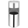 26 L stainless steel wall-mounted trash can with ashtray by vidaXL, Ashtrays - Ref: Foro24-51095, Price: 73,12 €, Discount: %