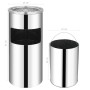 26 L stainless steel wall-mounted trash can with ashtray by vidaXL, Ashtrays - Ref: Foro24-51095, Price: 73,12 €, Discount: %