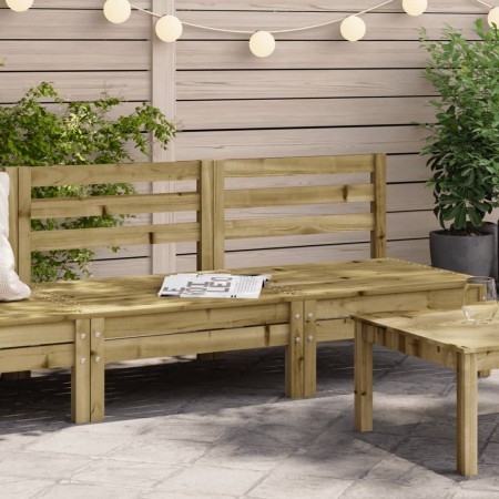 Garden sofa without armrests 2 units pine wood impregnated by , Modular outdoor sofas - Ref: Foro24-838004, Price: 75,30 €, D...