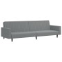 Sofá cama de 2 plazas terciopelo gris claro de , Sofás - Ref: Foro24-375937, Precio: 242,99 €, Descuento: %