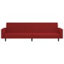 Two-seater velvet sofa bed in burgundy color by , Sofas - Ref: Foro24-375942, Price: 240,99 €, Discount: %