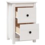 Solid white pine wood bedside table 40x35x61.5 cm by vidaXL, Nightstands - Ref: Foro24-820948, Price: 72,99 €, Discount: %