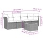 Set Gartensofas mit Kissen 5 Stück synthetisches Rattan beige von , Gartensets - Ref: Foro24-3223475, Preis: 367,99 €, Rabatt: %