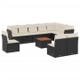 11-teiliges Gartensofa-Set und schwarze synthetische Rattankissen von , Gartensets - Ref: Foro24-3223697, Preis: 656,93 €, Ra...