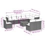 11-teiliges Gartensofa-Set und schwarze synthetische Rattankissen von , Gartensets - Ref: Foro24-3223697, Preis: 656,93 €, Ra...