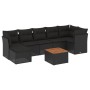 8-piece garden sofa set and black synthetic rattan cushions by , Garden sets - Ref: Foro24-3223752, Price: 447,48 €, Discount: %