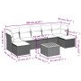 8-piece garden sofa set with black synthetic rattan cushions by , Garden sets - Ref: Foro24-3223773, Price: 449,82 €, Discoun...