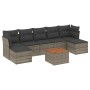 Set de sofás de jardín 8 pzas y cojines ratán sintético gris de , Conjuntos de jardín - Ref: Foro24-3223778, Precio: 461,52 €...