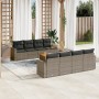 9-teiliges Gartenmöbel-Set und Kissen synthetisches Rattangrau von , Gartensets - Ref: Foro24-3224044, Preis: 605,97 €, Rabat...