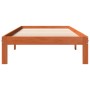 Solid wax brown pine wood bed frame 100x200 cm by , Beds and slatted bases - Ref: Foro24-844169, Price: 88,69 €, Discount: %