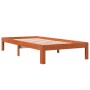 Estructura de cama madera maciza pino marrón cera 100x200 cm de , Camas y somieres - Ref: Foro24-844169, Precio: 88,99 €, Des...