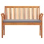 2-seater garden bench with solid acacia wood cushion 120 cm by vidaXL, garden benches - Ref: Foro24-45972, Price: 183,99 €, D...