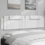 Cabecero de cama acolchado cuero sintético blanco 200 cm de , Cabeceros y pies de cama - Ref: Foro24-374815, Precio: 57,86 €,...