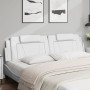 White synthetic leather padded bed headboard 200 cm by , Headboards and footboards - Ref: Foro24-374815, Price: 57,99 €, Disc...