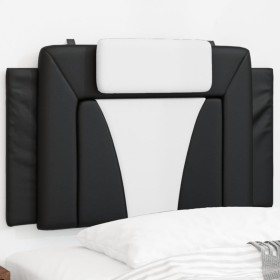 Black and white synthetic leather padded bed headboard 90 cm by , Headboards and footboards - Ref: Foro24-374772, Price: 35,5...