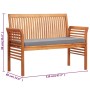 2-seater garden bench with solid acacia wood cushion 120 cm by vidaXL, garden benches - Ref: Foro24-45972, Price: 183,99 €, D...