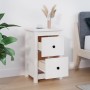 Solid white pine wood bedside table 40x35x61.5 cm by vidaXL, Nightstands - Ref: Foro24-820948, Price: 72,99 €, Discount: %