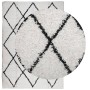 PAMPLONA cream and black modern long pile rug 160x230cm by , Rugs - Ref: Foro24-375369, Price: 73,74 €, Discount: %