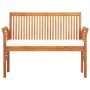 Garden bench 2 seats with solid acacia wood cushion 120 cm by vidaXL, garden benches - Ref: Foro24-45967, Price: 160,99 €, Di...