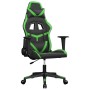 Black and green synthetic leather massage gaming chair by , Gaming chairs - Ref: Foro24-345426, Price: 124,12 €, Discount: %