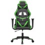 Black and green synthetic leather massage gaming chair by , Gaming chairs - Ref: Foro24-345426, Price: 124,12 €, Discount: %