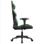 Black and green synthetic leather massage gaming chair by , Gaming chairs - Ref: Foro24-345426, Price: 124,12 €, Discount: %