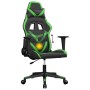 Black and green synthetic leather massage gaming chair by , Gaming chairs - Ref: Foro24-345426, Price: 124,12 €, Discount: %