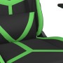 Black and green synthetic leather massage gaming chair by , Gaming chairs - Ref: Foro24-345426, Price: 124,12 €, Discount: %