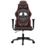 Silla gaming de masaje cuero sintético negro y rojo vino tinto de , Sillones para videojuegos - Ref: Foro24-345430, Precio: 1...