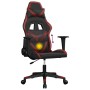 Silla gaming de masaje cuero sintético negro y rojo vino tinto de , Sillones para videojuegos - Ref: Foro24-345430, Precio: 1...