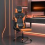 Black and orange synthetic leather massage gaming chair by , Gaming chairs - Ref: Foro24-345451, Price: 126,36 €, Discount: %