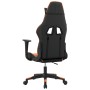 Black and orange synthetic leather massage gaming chair by , Gaming chairs - Ref: Foro24-345451, Price: 126,36 €, Discount: %