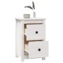 Solid white pine wood bedside table 40x35x61.5 cm by vidaXL, Nightstands - Ref: Foro24-820948, Price: 72,99 €, Discount: %