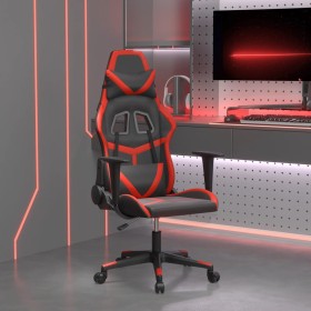 Silla gaming de masaje cuero sintético negro y rojo de , Sillones para videojuegos - Ref: Foro24-345424, Precio: 123,99 €, De...