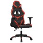 Silla gaming de masaje cuero sintético negro y rojo de , Sillones para videojuegos - Ref: Foro24-345424, Precio: 124,12 €, De...