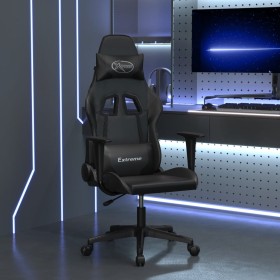 Gaming chair with massage in black synthetic leather by , Gaming chairs - Ref: Foro24-345453, Price: 130,21 €, Discount: %