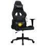 Gaming chair with massage in black synthetic leather by , Gaming chairs - Ref: Foro24-345453, Price: 130,21 €, Discount: %