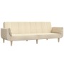 Two-seater sofa bed with two cream-colored fabric pillows by , Sofas - Ref: Foro24-375872, Price: 260,45 €, Discount: %