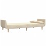 Sofá cama de 2 plazas con dos almohadas tela color crema de , Sofás - Ref: Foro24-375872, Precio: 260,45 €, Descuento: %