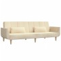 Two-seater sofa bed with two cream-colored fabric pillows by , Sofas - Ref: Foro24-375872, Price: 260,45 €, Discount: %