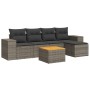 Set de muebles de jardín 6 pzas y cojines ratán sintético gris de , Conjuntos de jardín - Ref: Foro24-3225423, Precio: 376,30...