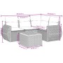 Set Gartensofas mit Kissen 5 Stück synthetisches Rattangrau von , Gartensets - Ref: Foro24-3257320, Preis: 358,54 €, Rabatt: %