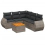 6-piece garden furniture set with gray synthetic rattan cushions by , Garden sets - Ref: Foro24-3257334, Price: 427,34 €, Dis...