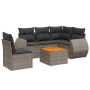 6-piece garden furniture set with gray synthetic rattan cushions by , Garden sets - Ref: Foro24-3257341, Price: 428,50 €, Dis...