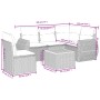 Set mit 6 Gartenmöbeln und Kissen synthetisches Rattangrau von , Gartensets - Ref: Foro24-3257341, Preis: 427,34 €, Rabatt: %