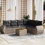 7-teiliges Gartensofa-Set mit grauen PE-Rattan-Kissen von , Gartensets - Ref: Foro24-3257355, Preis: 464,91 €, Rabatt: %