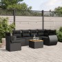 7-teiliges Garten-Esszimmerset und Kissen synthetisches Rattan schwarz von , Gartensets - Ref: Foro24-3257357, Preis: 434,63 ...